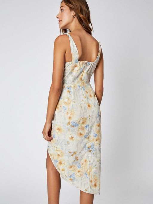 illusion ruched midi dress cider illusion ruched midi dress Heidi Abstract Print Ruched Midi Dress Girl In Mind