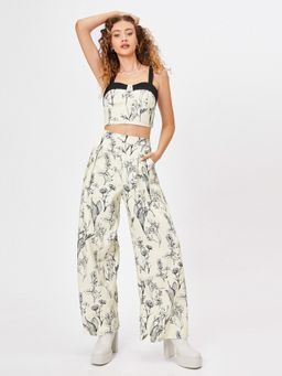Cider - Dark Garden Wide Leg Trousers