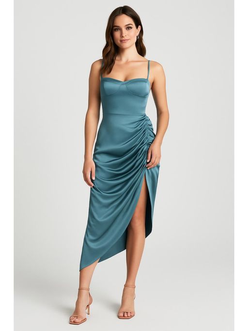sleeveless midi blazer dress Sleeveless Wrap Midi Blazer Dress