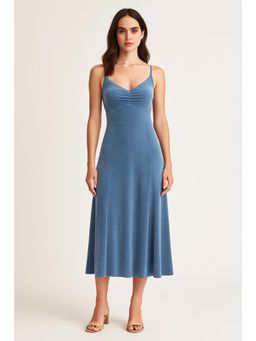 Cider - Jersey Sweetheart Ruffle Maxi Dress