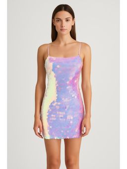 Cider - Sequin Collarless Mini Dress