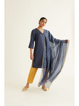 Ancestry - Neel Strip Dupatta