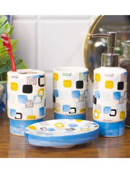 Voncasa - Bathroom Accessories with Soap Dispenser & Soap Dish (Pack of 4)