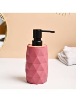 Voncasa - Pink Glossy Plastic Soap Dispenser