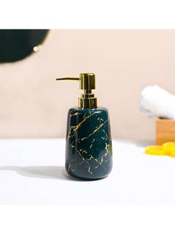 Voncasa - Teal Stone Finish Ceramic Soap Dispenser