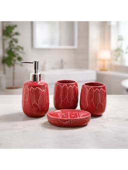 Voncasa - Ceramic Bathroom Accessories (Pack of 4)