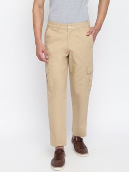 Fabindia - Beige Cotton Regular Fit Regular Cargo Pants