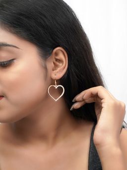 Niscka - Heart Earrings with CZ Stones