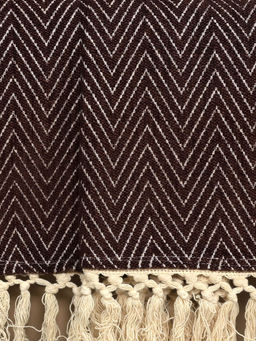 Saral Home - Polyester Chenille Throw (140 x 160 cm, Brown )