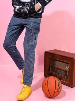 HIGHLANDER - Men Blue Solid Clean Look Stretchable Heavy Fade Jeans