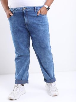 HIGHLANDER - Men Plus Size Solid Heavy Fade Stretchable Jeans