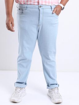 HIGHLANDER - Men Plus Size Solid Low Distress Stretchable Jeans