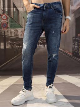 HIGHLANDER - Men Super Skinny Fit Heavy Faded Highly Distress Stretchable Jeans