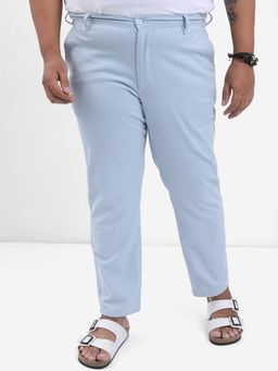 HIGHLANDER - Men Blue Plus Size Solid Trouser