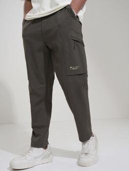 HIGHLANDER - Men Solid High-Rise Joggers Trackpants