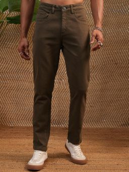 LOCOMOTIVE - Premium Men Mid Rise Solid Ankle Length Trouser