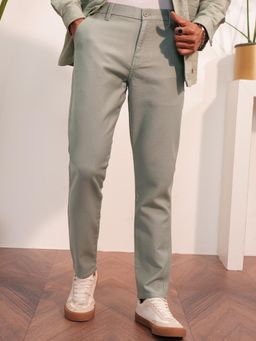 LOCOMOTIVE - Men Mid Rise Full Length Cotton Trouser