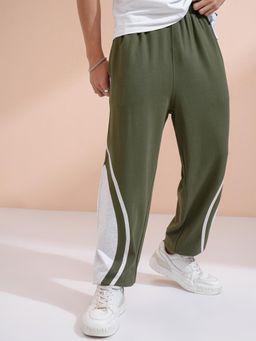HIGHLANDER - Men Colour Blocked Printed Straight Fit Jogger Trousers