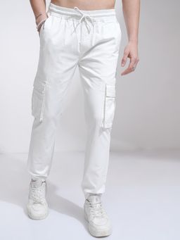 HIGHLANDER - Men Solid Cotton Cargo Pocket Jogger