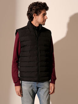 Selected - Black Quilted Gilet Jacket