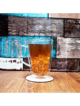 EZ Life - Double Wall Jumbo Mug for Tea - 450 ml - 1 Pc - Transparent - Borosilicate Glass