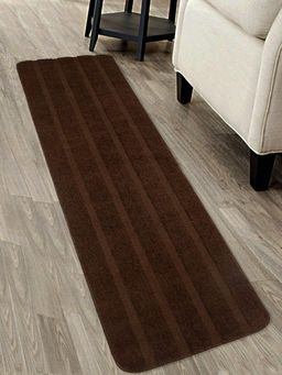 Saral Home - Brown Soft Microfiber Anti-Slip Bedside-Kitchen Runner-50X180 Cm