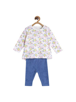 MINI KLUB - Girls Multi-Color Top and Knit Bottom