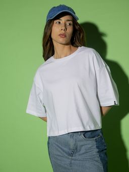 Bewakoof - Women's White Oversized Short Top