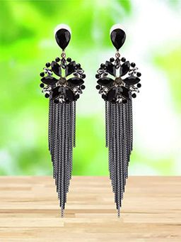 Yellow Chimes - Crystal Danglers Earrings