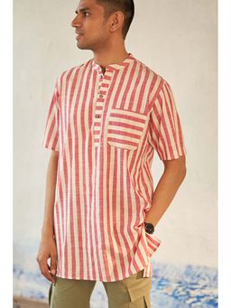 CANOOPI - Red Ooty Stripes Short Kurta