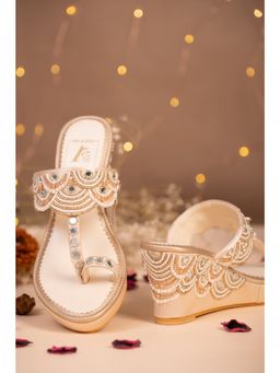 House of Vian - Jashn Gold Embellished Wedges
