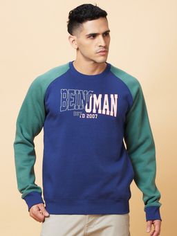 Being Human - Mens Blue and Green Sweatshirt