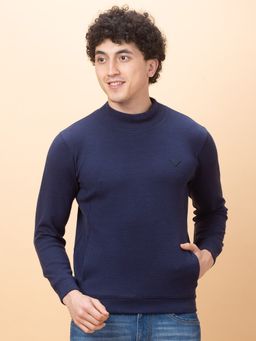 Being Human - Mens Solid Navy Blue Sweatshirt