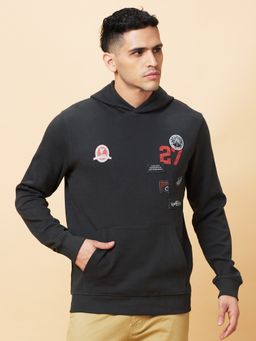 Being Human - Mens Charcoal Graphic Print Hoodie