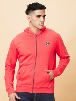 Being Human - Mens Red Typography Hoodie