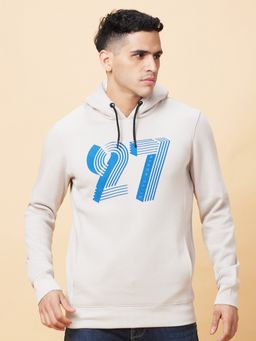 Being Human - Mens Cream Graphic Hoodie