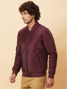 Being Human - Mens Wine Self Design Jacket