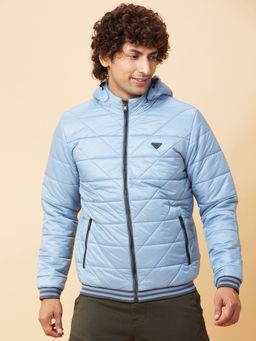 Being Human - Mens Blue Solid Jacket