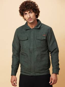 Being Human - Mens Green Full Sleeves Jacket