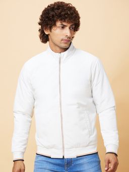 Being Human - Mens White Solid Jacket
