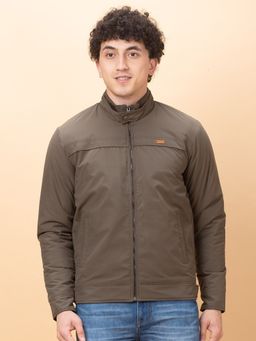 Being Human - Mens Olive Solid Jacket