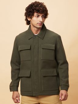 Being Human - Mens Solid Olive Jacket