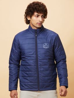 Being Human - Mens Navy Blue Puffer Full Sleeves Jacket