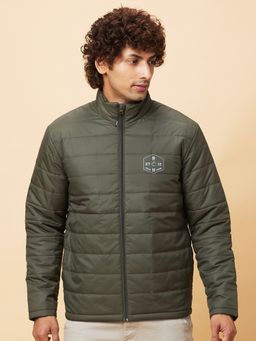 Being Human - Mens Green Puffer Full Sleeves Jacket
