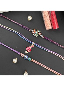 Digital Dress Room - Multicolour Rakhis (Pack of 3)
