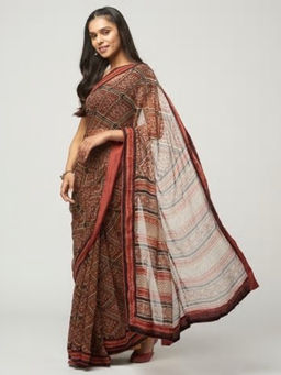 Fabindia - Chiffon Bagru Print Sari