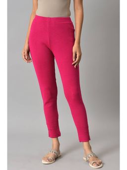 W - Pink Solid Leggings