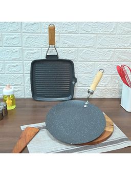 Femora - Non-Stick Cookware Layer Non-Stick Coating Carbon Steel Grill pan 24 Cm Roti Tawa 28 Cm