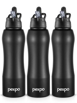 Pexpo - Belly Knight Black Stainless Steel Fridge Bottle - 1000Ml