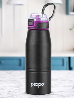 Pexpo - Atlas Knight Black Stainless Steel Vacuum Insulated Hot & Cold Flask - 740Ml